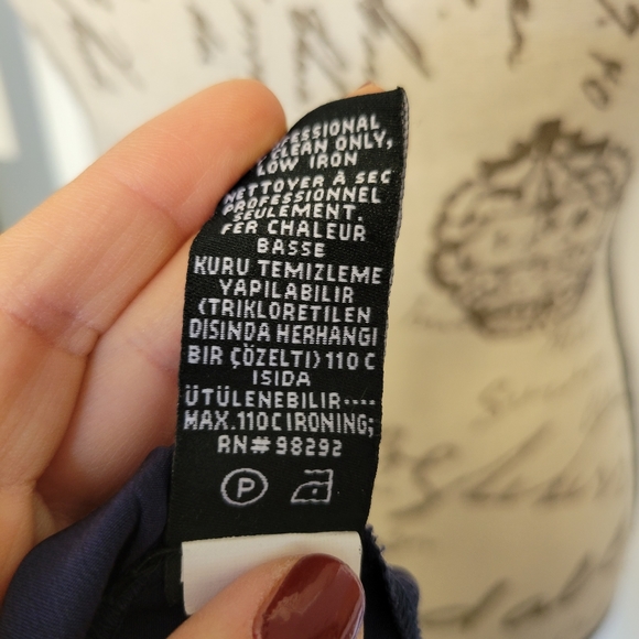 Tibi Silk Blend Navy Long Sleeve Casual Streetwear Drop Waist Dress Size‎ S - Picture 2 of 8